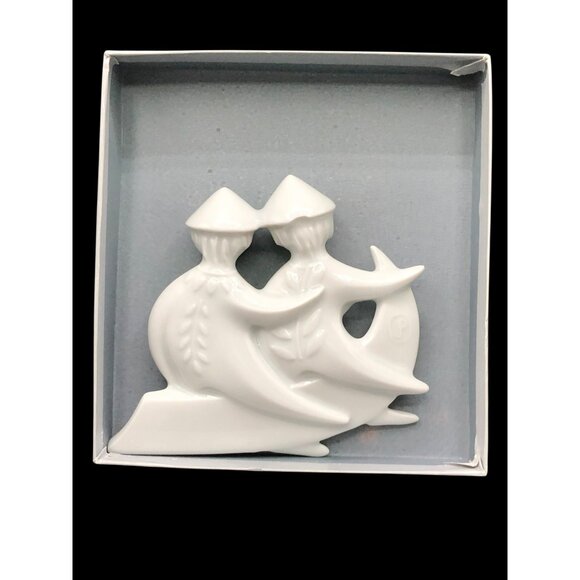 Haviland Limoges Sledding Angels 1978 Christmas Ornament Jean Jacques Prolongeau - Picture 3 of 10